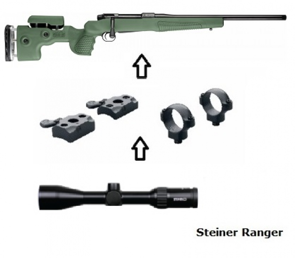 Mauser M18 Fenris + Steiner Ranger 4 2,5-10x50 + Montage + ... Komplettpaket